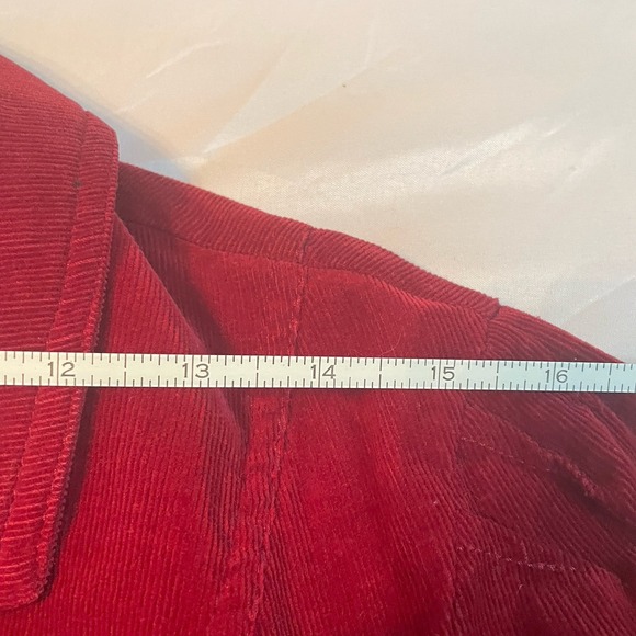 JKLA Red Corduroy Blazer Women's Large Retro Button Front Jacket - Picture 8 of 10